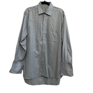 Charles Tyrwhitt Blue Yellow Windowpane Button Down Dress Shirt 16 - 34